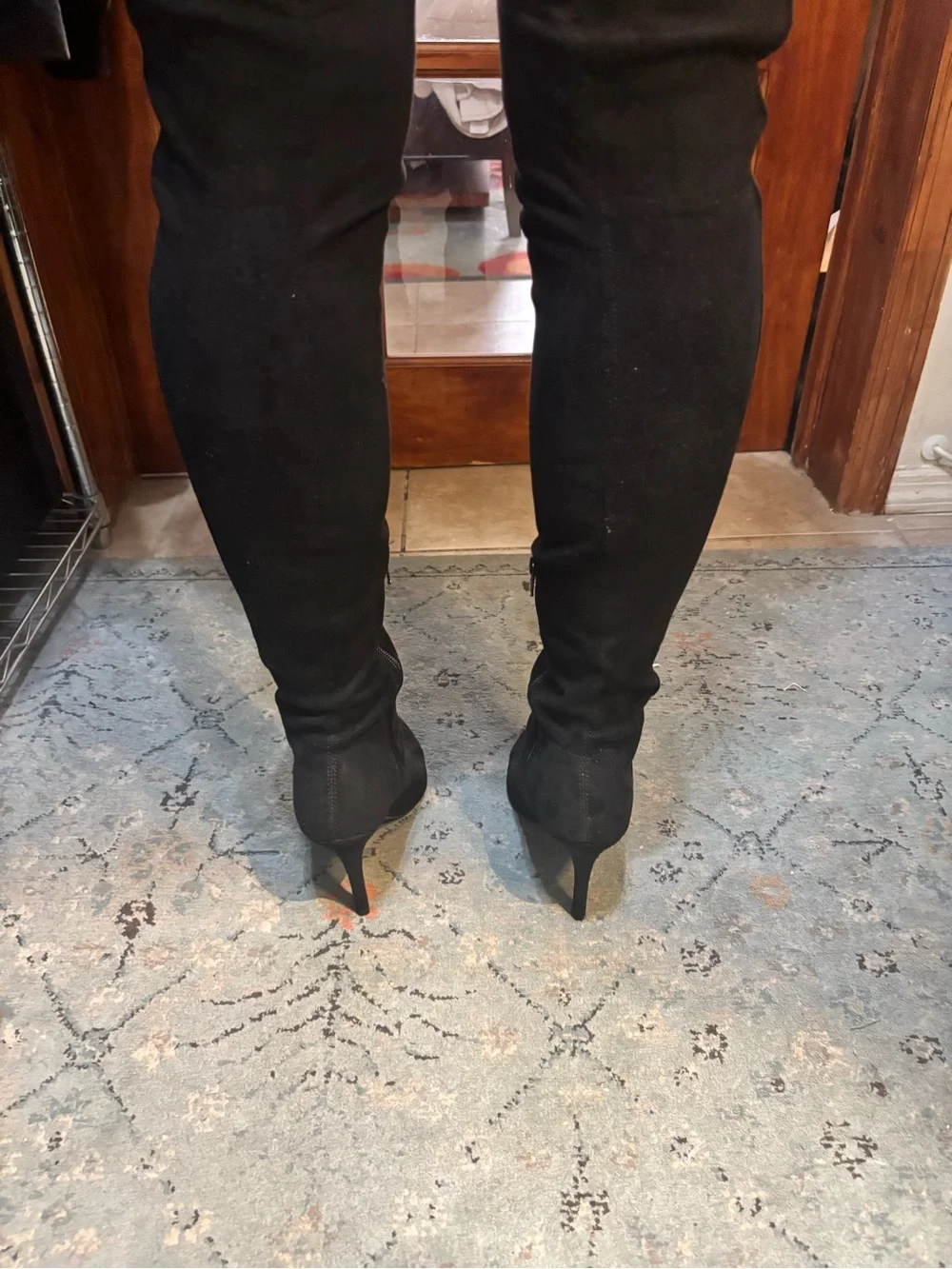 H&M Black Over-the-Knee Pointed Toe Boots
